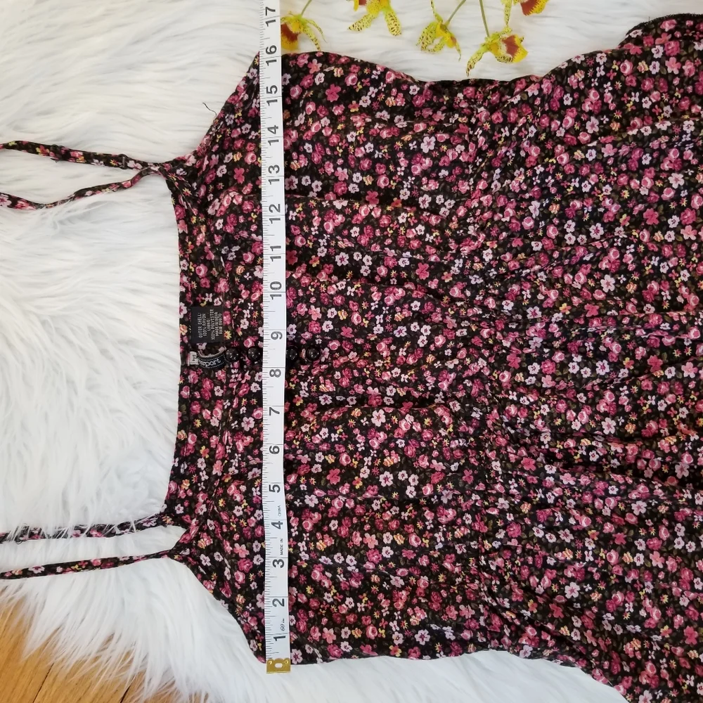 PASSPORT Floral Ruffle Mini Dress SIZE L. - Picture 14 of 16